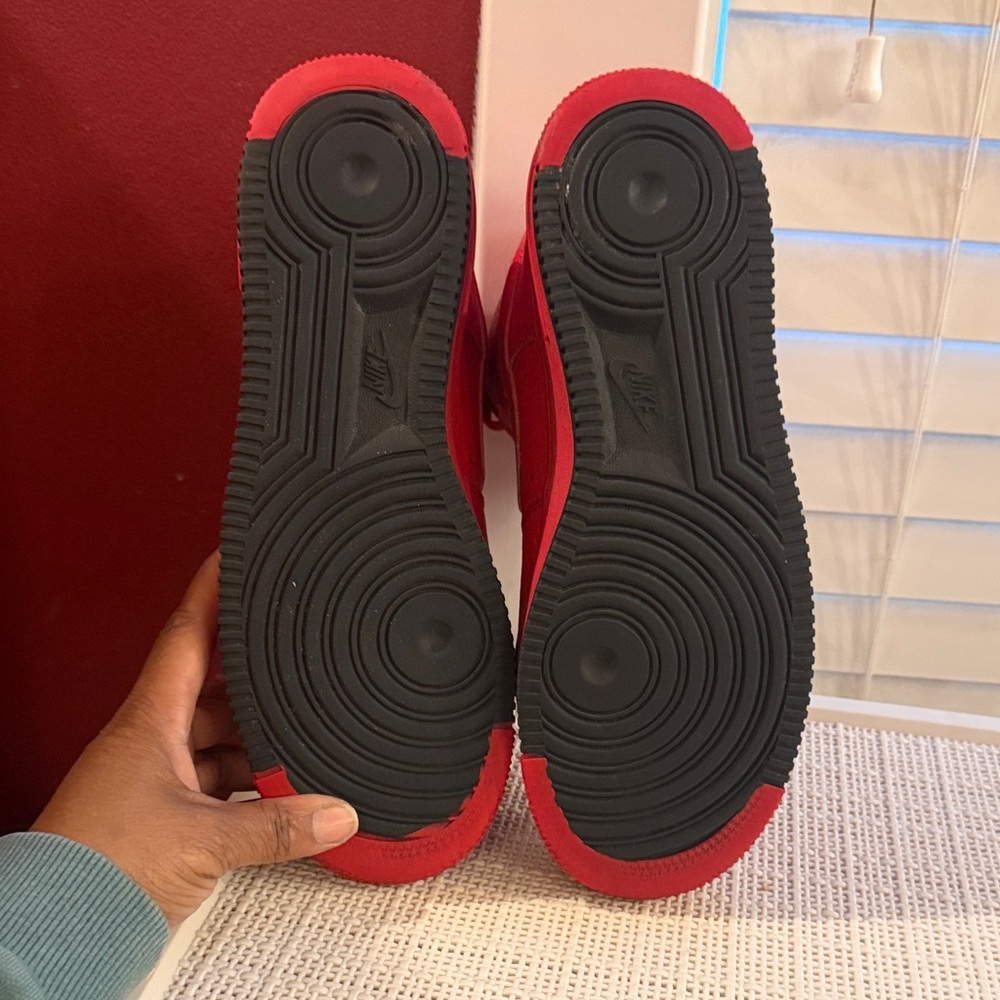 Nike Vibrant Red High-Top Sneakers - Picture 8 of 10